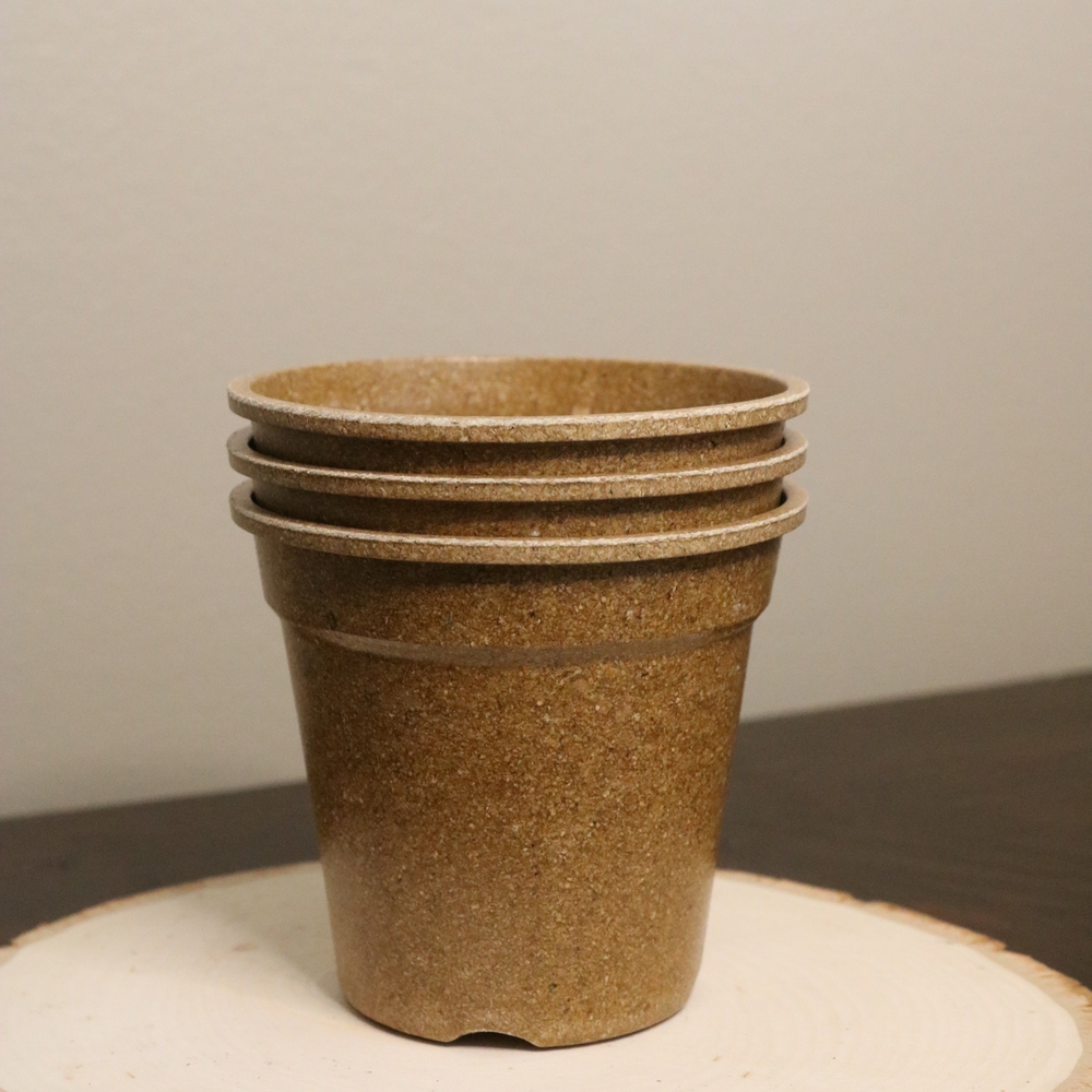 Set of 3 3.5" Eco- Friendly Plant Pots